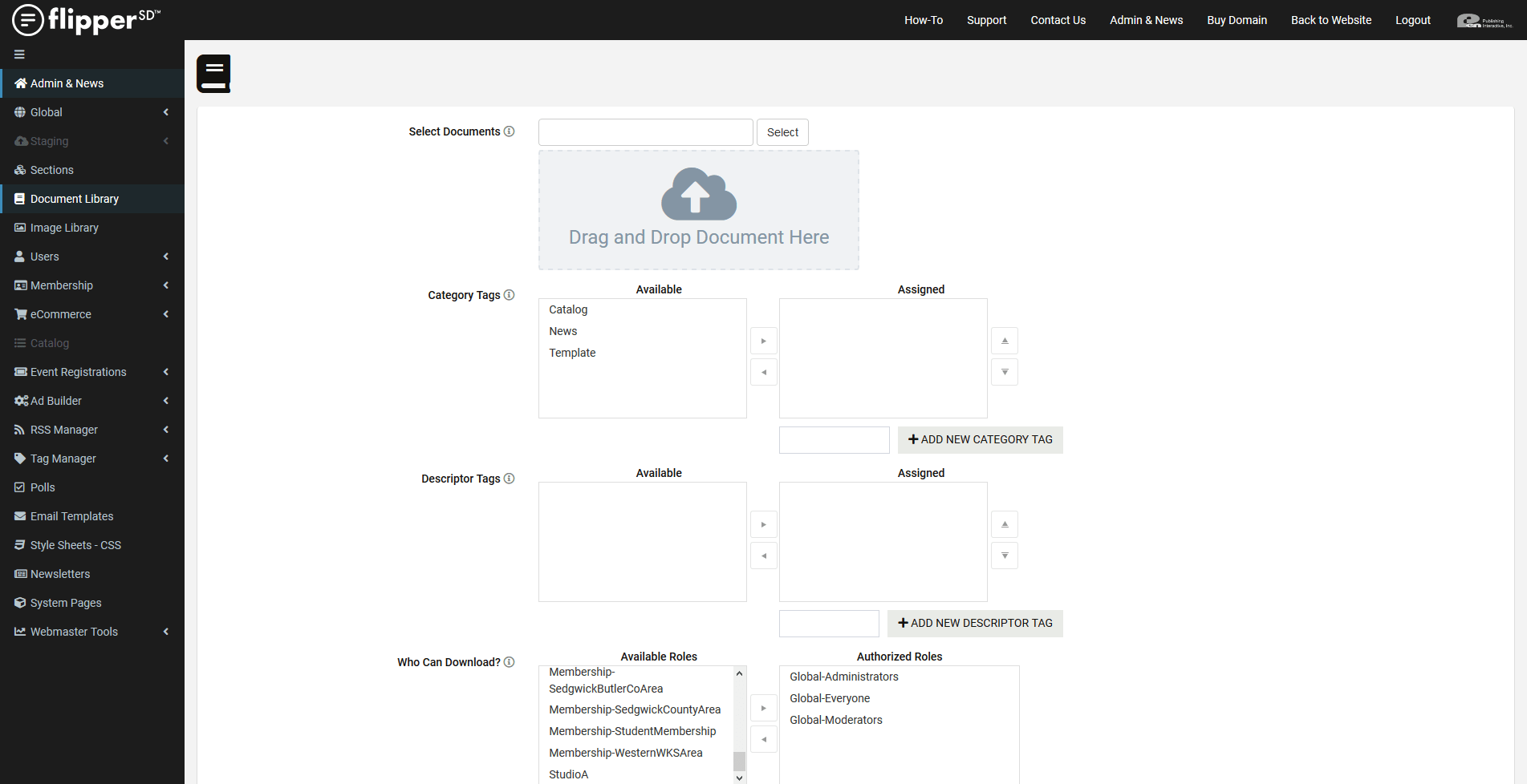 DocumentLibrary-Add New Document